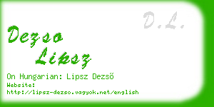 dezso lipsz business card